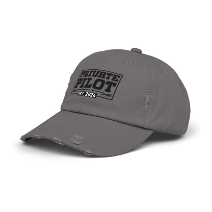 Private Pilot - EST 2024 - Unisex Distressed Cap