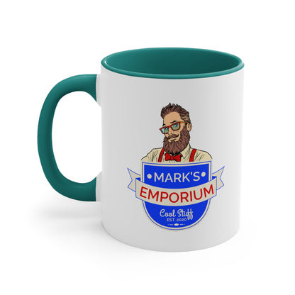 Printify - Mark's Emporium Logo - 11oz Accent Mug