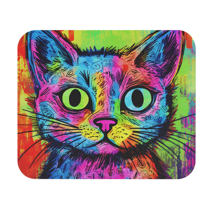 Cats - Colorful Cat Face - Mouse Pad (Rectangle)