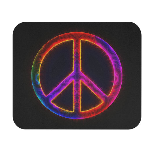 Hippie Peace Sign - v15 - Mouse Pad (Rectangle)