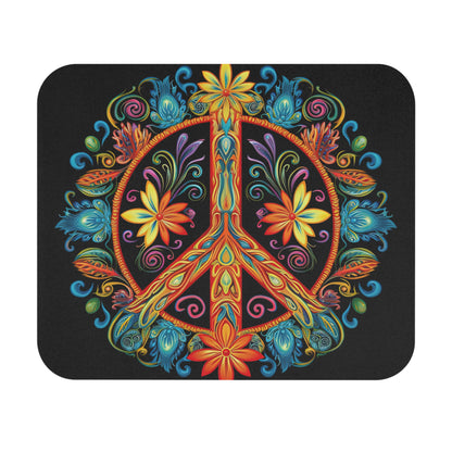 Hippie Peace Sign - v14 - Mouse Pad (Rectangle)