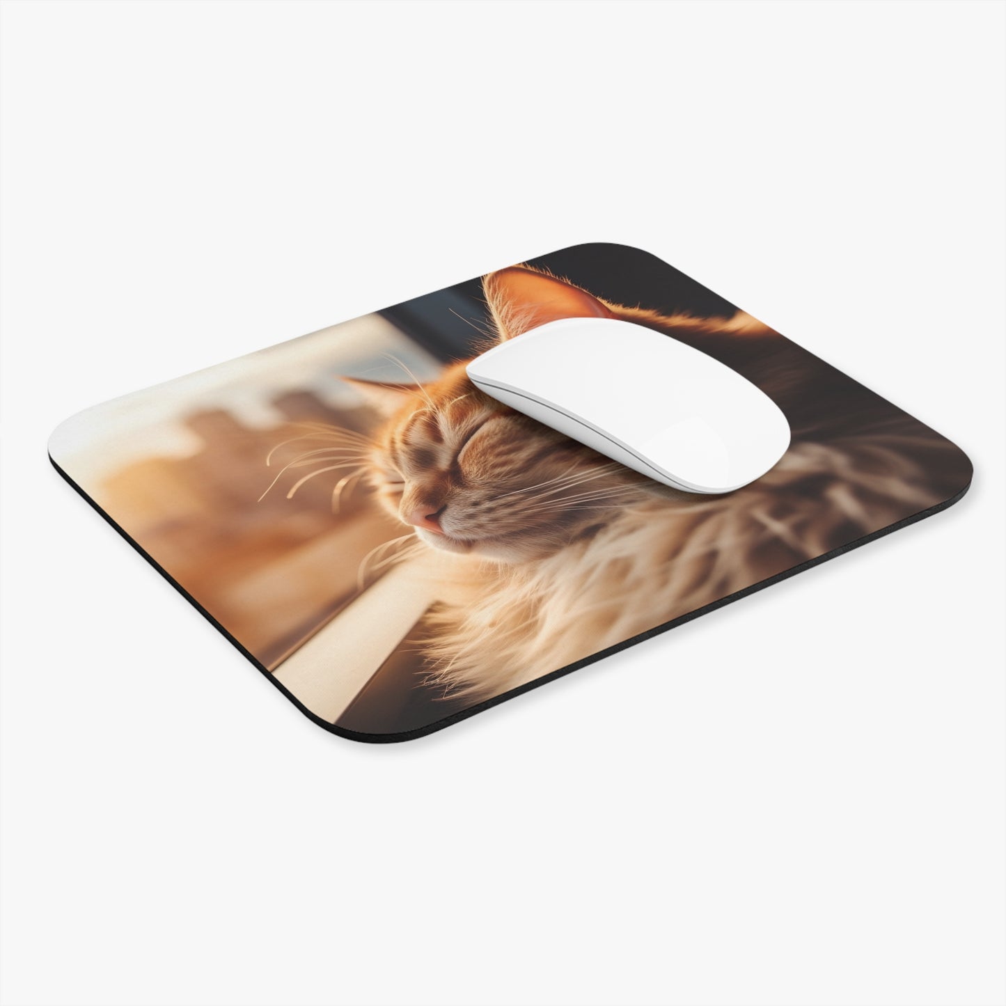 Cats - Sleeping Orange Cat - Mouse Pad (Rectangle)