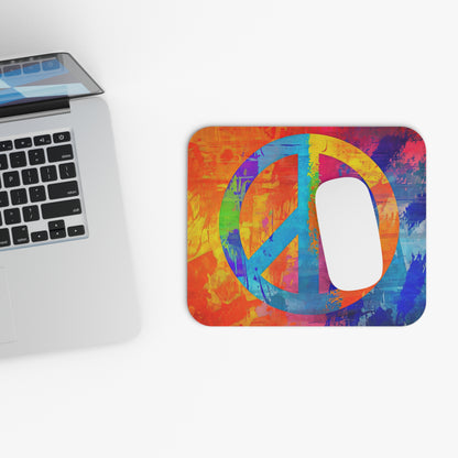 Hippie Peace Sign - v7 - Mouse Pad (Rectangle)