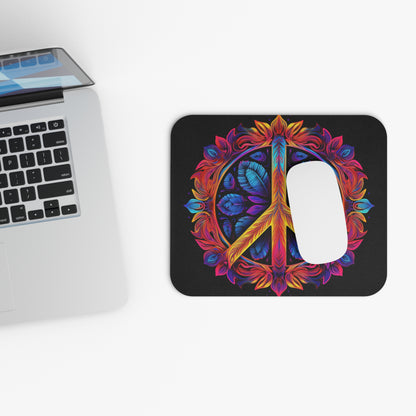 Hippie Peace Sign - v18 - Mouse Pad (Rectangle)