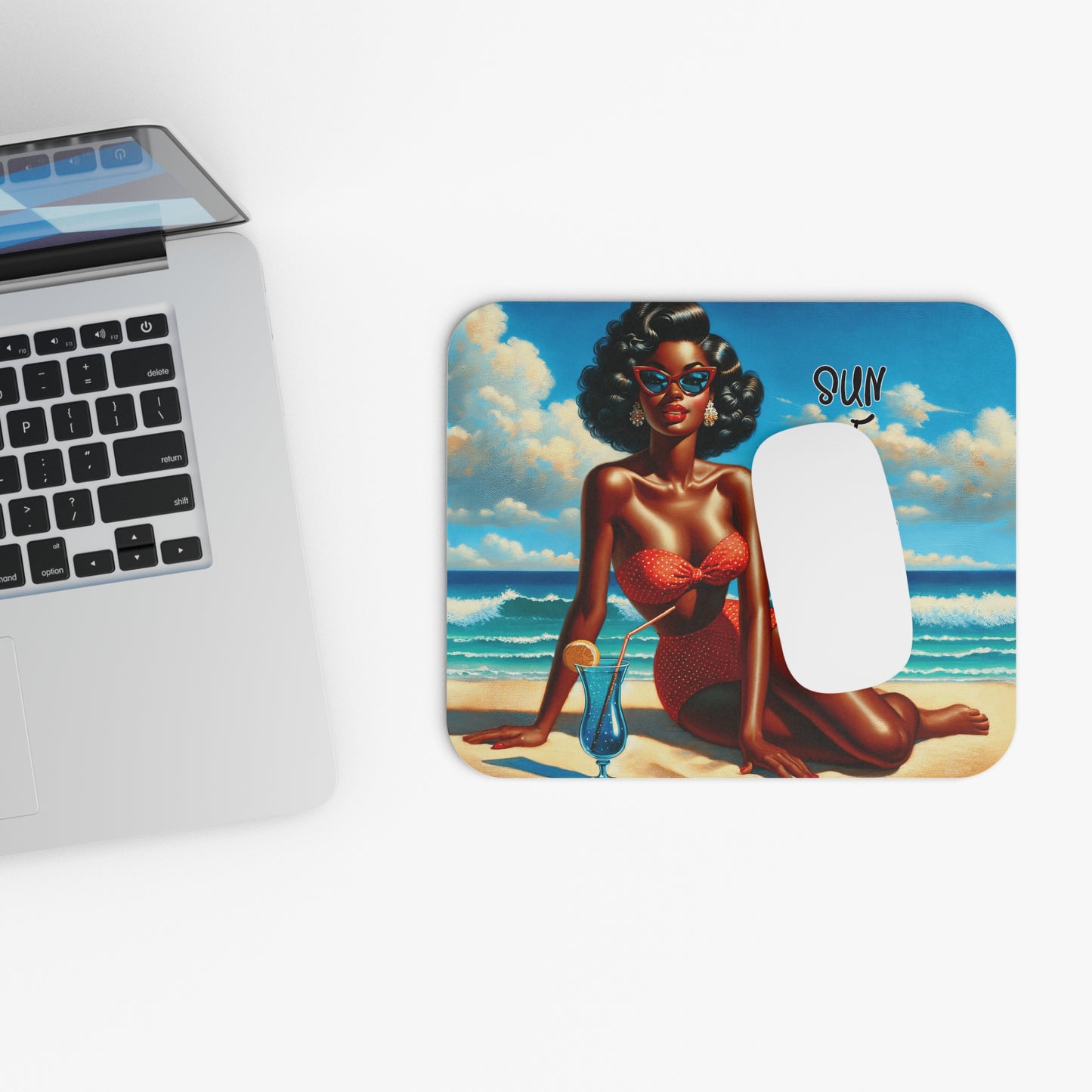 Retro Beach Fun - Sun Of A Beach - Mouse Pad (Rectangle)