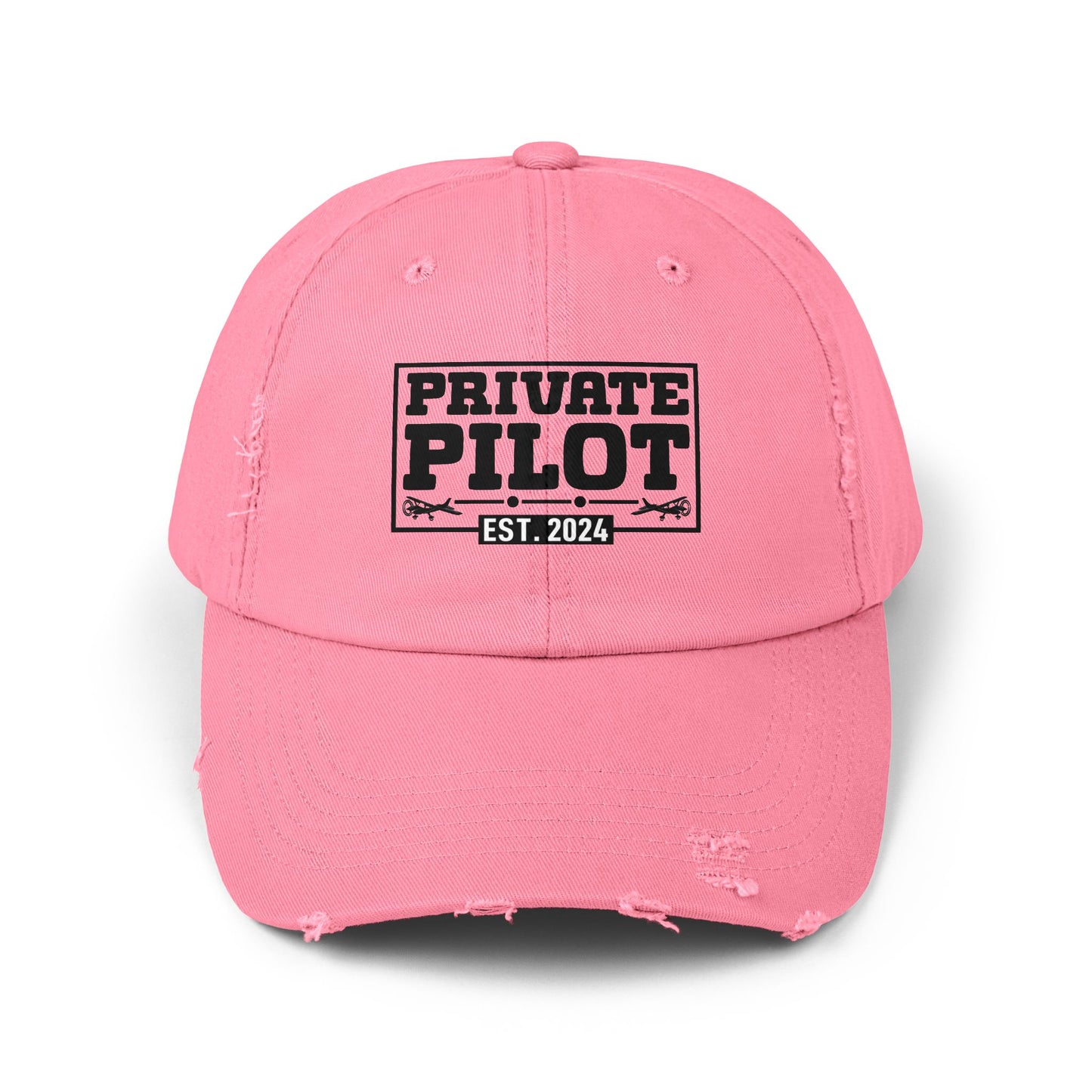 Private Pilot - EST 2024 - Unisex Distressed Cap