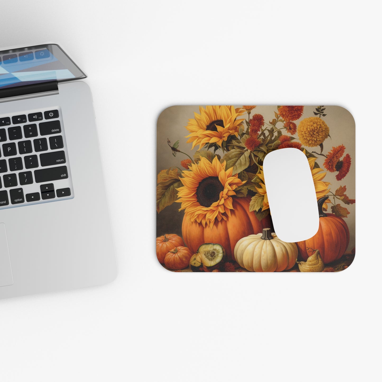 Fall - Pumpkins, Flowers - Mouse Pad (Rectangle)