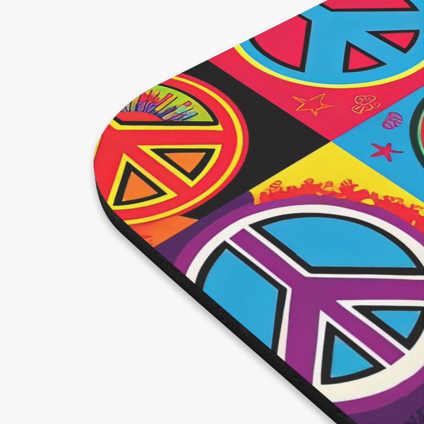 Hippie Peace Sign - v10 - Mouse Pad (Rectangle)