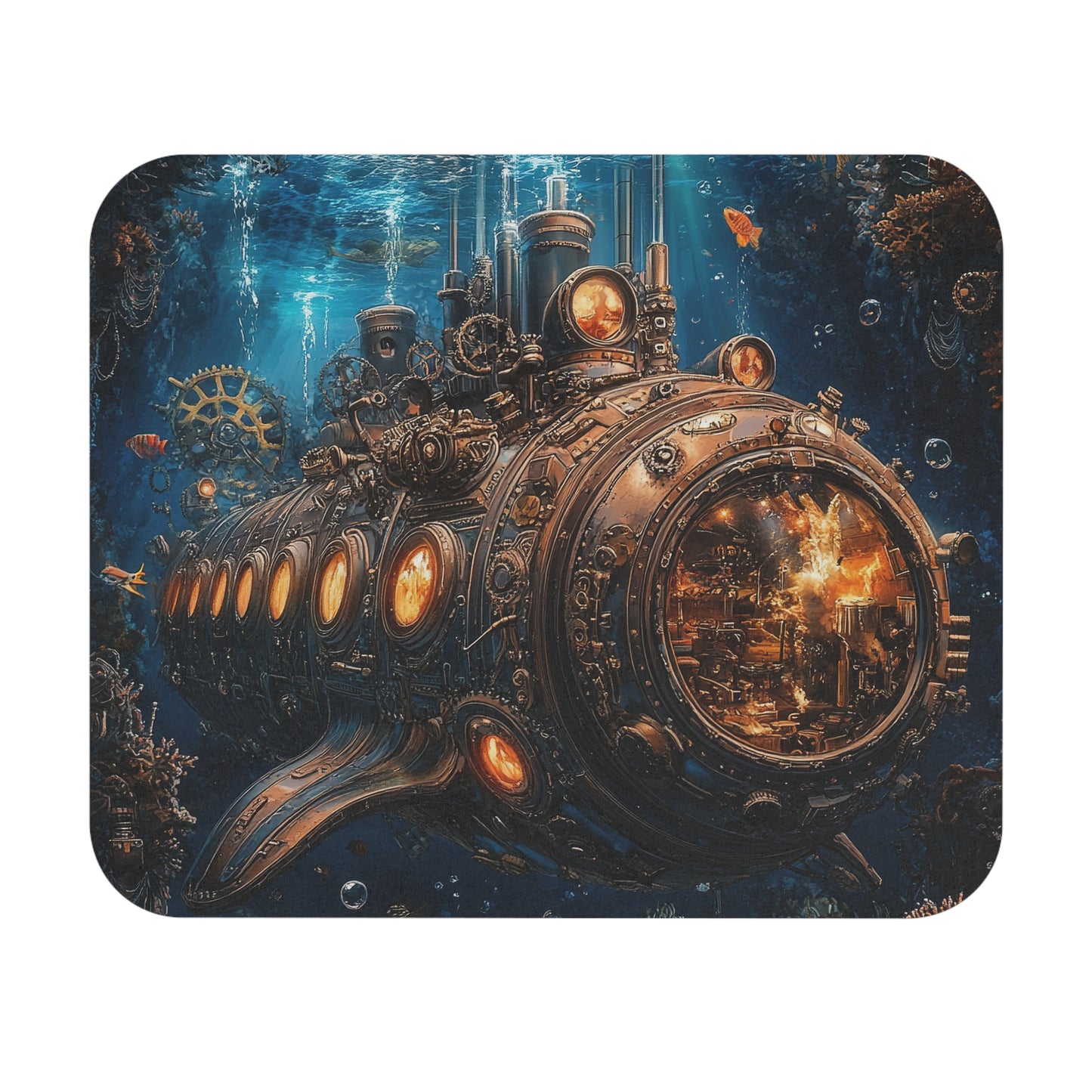 Steampunk - Submarine v4 - Mouse Pad (Rectangle)