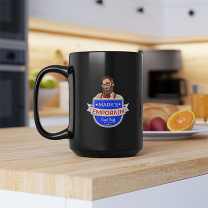 Printify - Mark's Emporium Logo - Black Mug (11oz, 15oz)