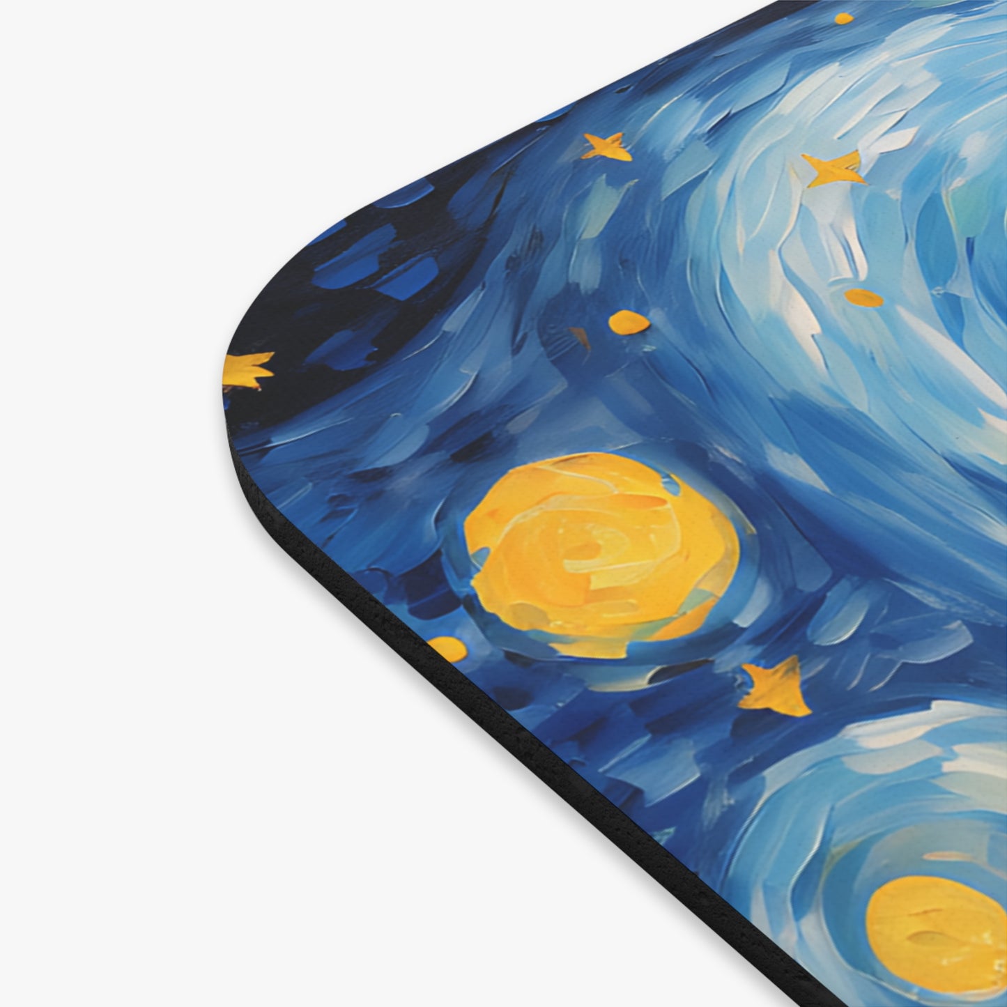 Dogs - Sitting Dog With Night Sky Painting - Mouse Pad (Rectangle)