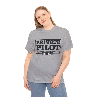 Private Pilot - EST 2024 - Unisex Heavy Cotton Tee