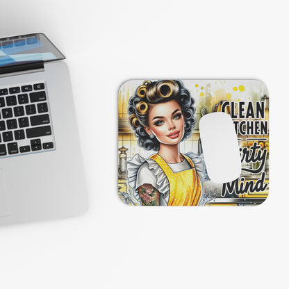 Retro Fun - Clean Kitchen, Dirty Mind - Mouse Pad (Rectangle)