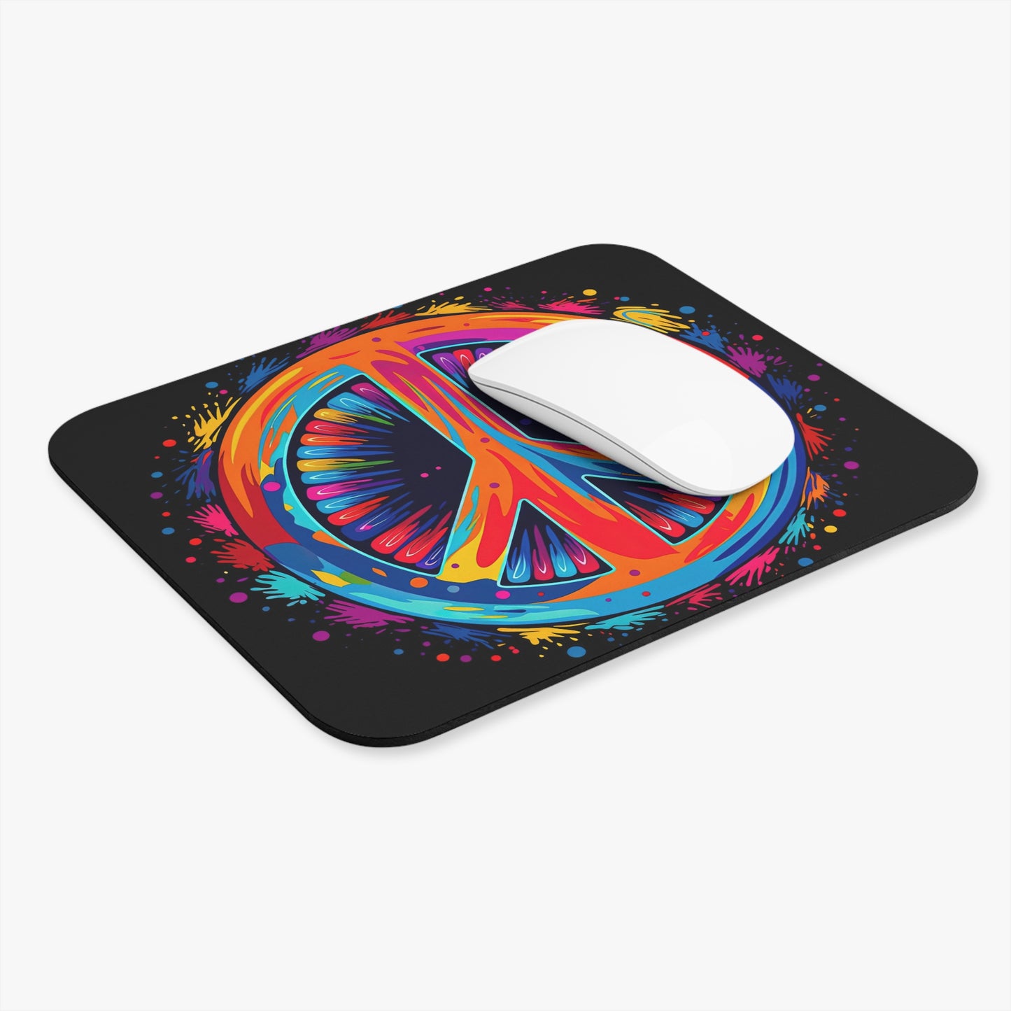 Hippie Peace Sign - v11 - Mouse Pad (Rectangle)