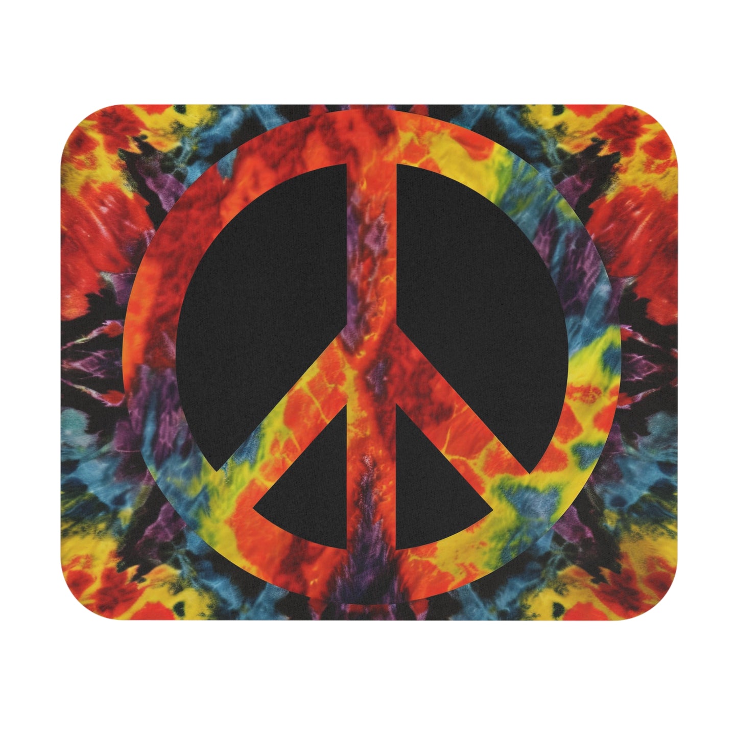 Hippie Peace Sign - v6 - Mouse Pad (Rectangle)