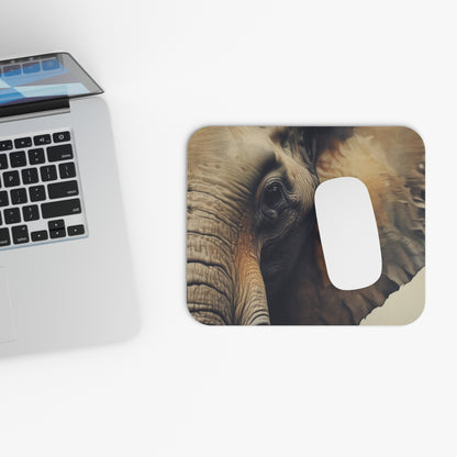 Elephants - Elephant Face - Side View - Mouse Pad (Rectangle)