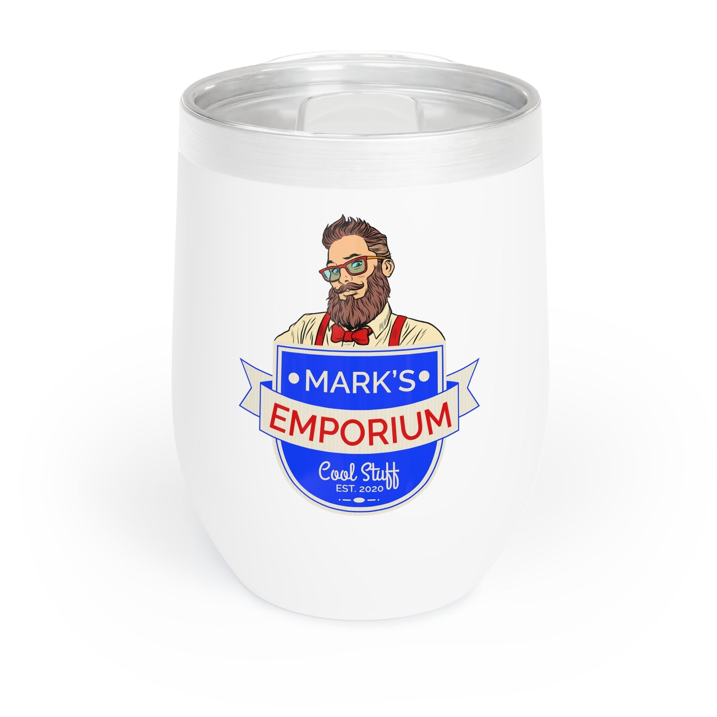 Printify - Mark's Emporium Logo - Chill Wine Tumbler