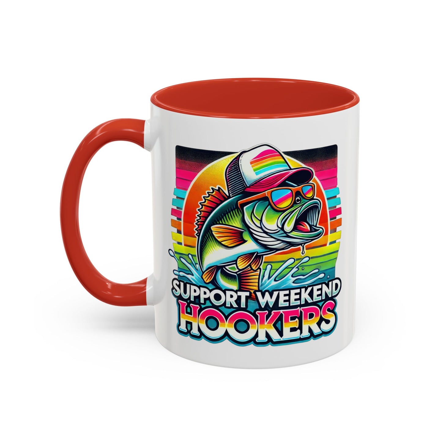 Fishing - Support Weekend Hookers - Accent Coffee Mug (11oz)