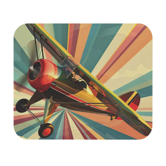 Aviation - Aircraft Flying, Colorful Background - Mouse Pad (Rectangle)