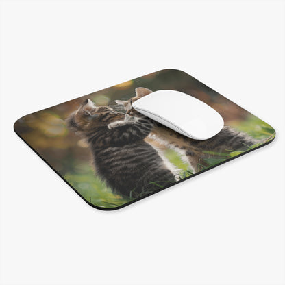 Cats - Two Standing Kittens Hugging - Mouse Pad (Rectangle)