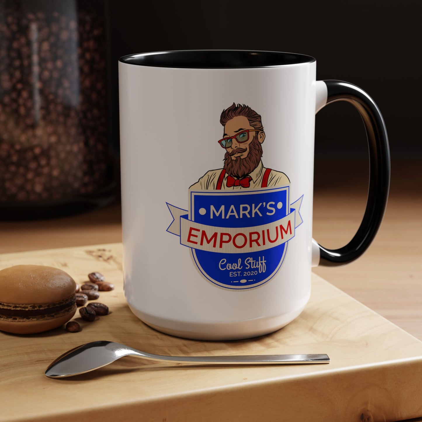 Printify - Mark's Emporium Logo - Accent Coffee Mug (15oz)