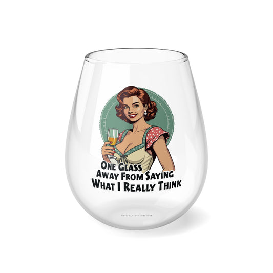 Wine - One Glass Away - Stemless Wine Glass, 11.75oz