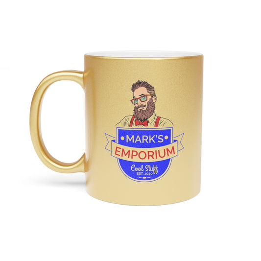 Printify - Mark's Emporium Logo - Metallic Mug (Silver or Gold)