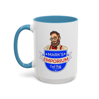 Printify - Mark's Emporium Logo - Accent Coffee Mug (15oz)