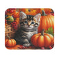 Cats - Kitten And Pumpkins - Mouse Pad (Rectangle)