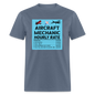 Aircraft Mechanic Hourly Rate - Color - Unisex Classic T-Shirt - denim