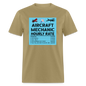 Aircraft Mechanic Hourly Rate - Color - Unisex Classic T-Shirt - khaki