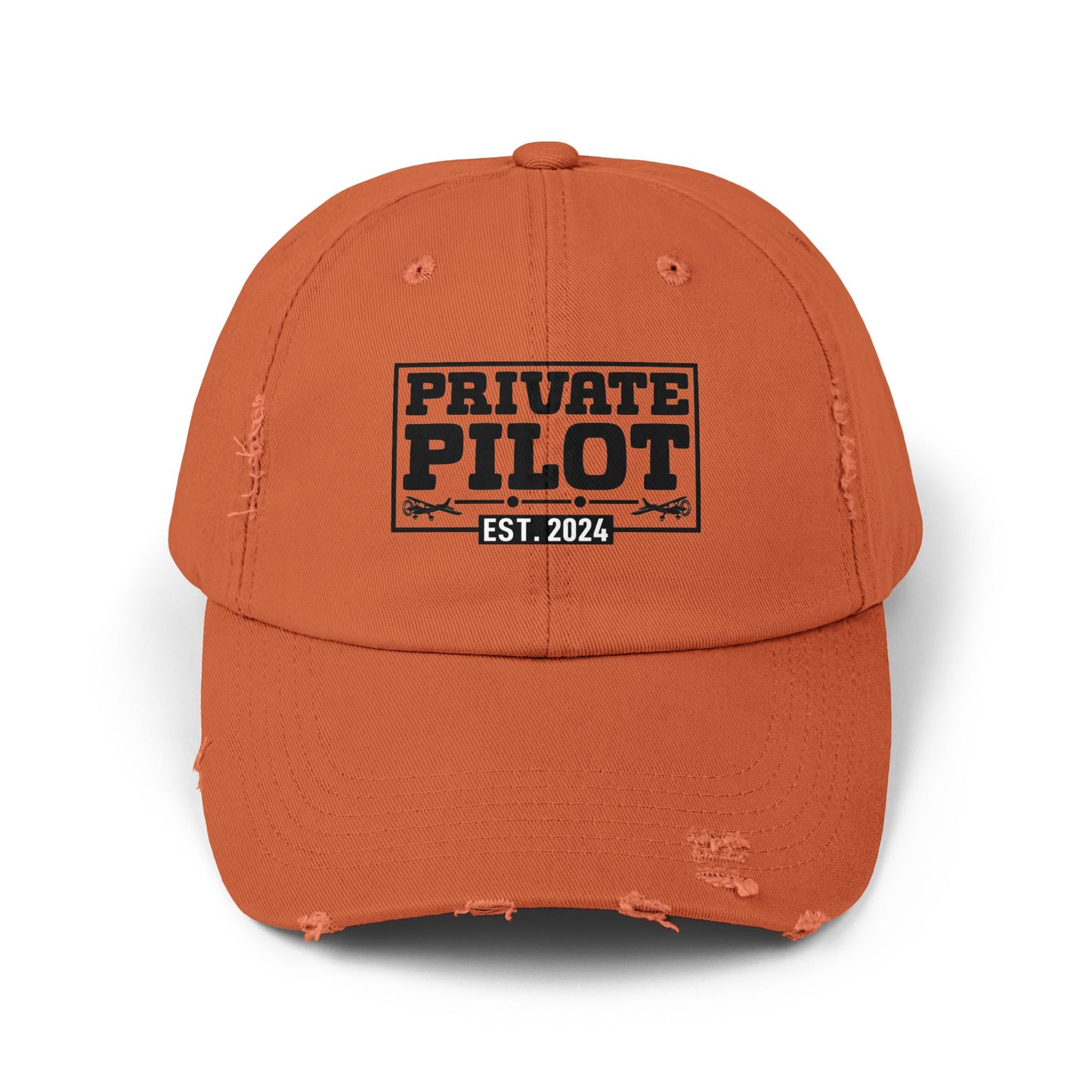 Private Pilot - EST 2024 - Unisex Distressed Cap