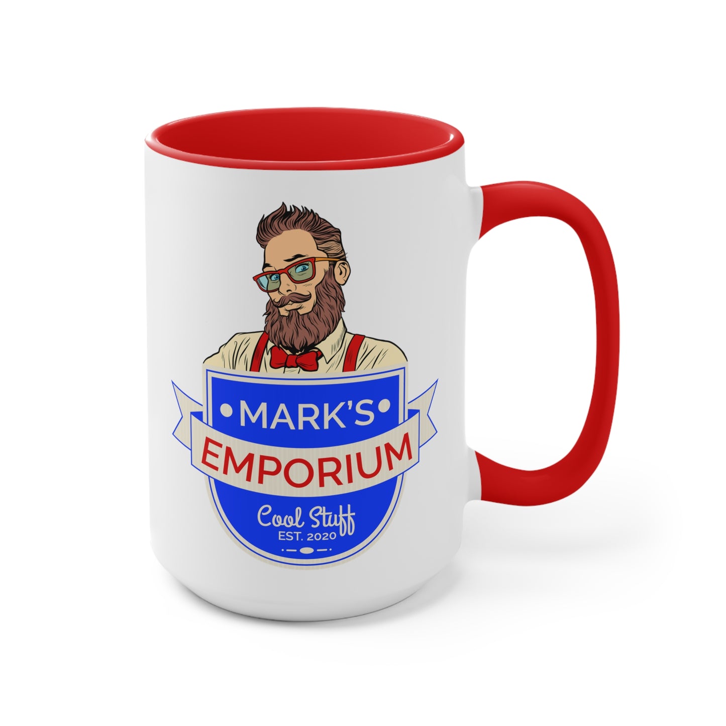 Printify - Mark's Emporium Logo - Accent Mugs - 15oz