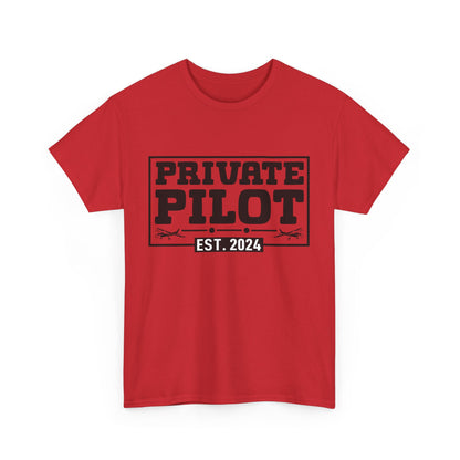 Private Pilot - EST 2024 - Unisex Heavy Cotton Tee