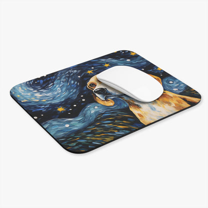 Dogs - Dog With Night Sky Painting - Mouse Pad (Rectangle)