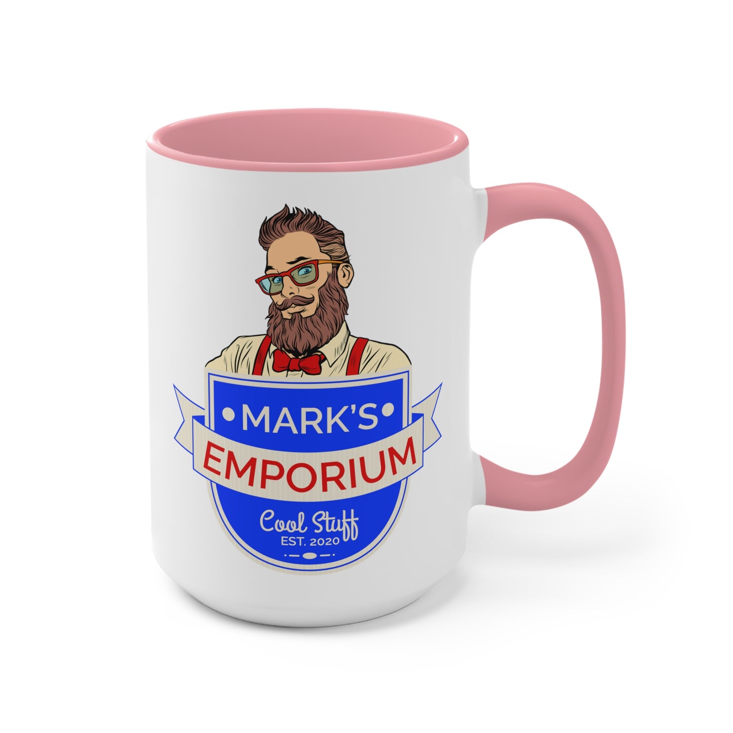 Printify - Mark's Emporium Logo - Accent Mugs - 15oz