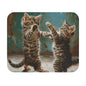 Cats - Two Standing Kittens Playing - Mouse Pad (Rectangle)