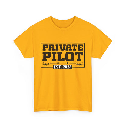 Private Pilot - EST 2024 - Unisex Heavy Cotton Tee