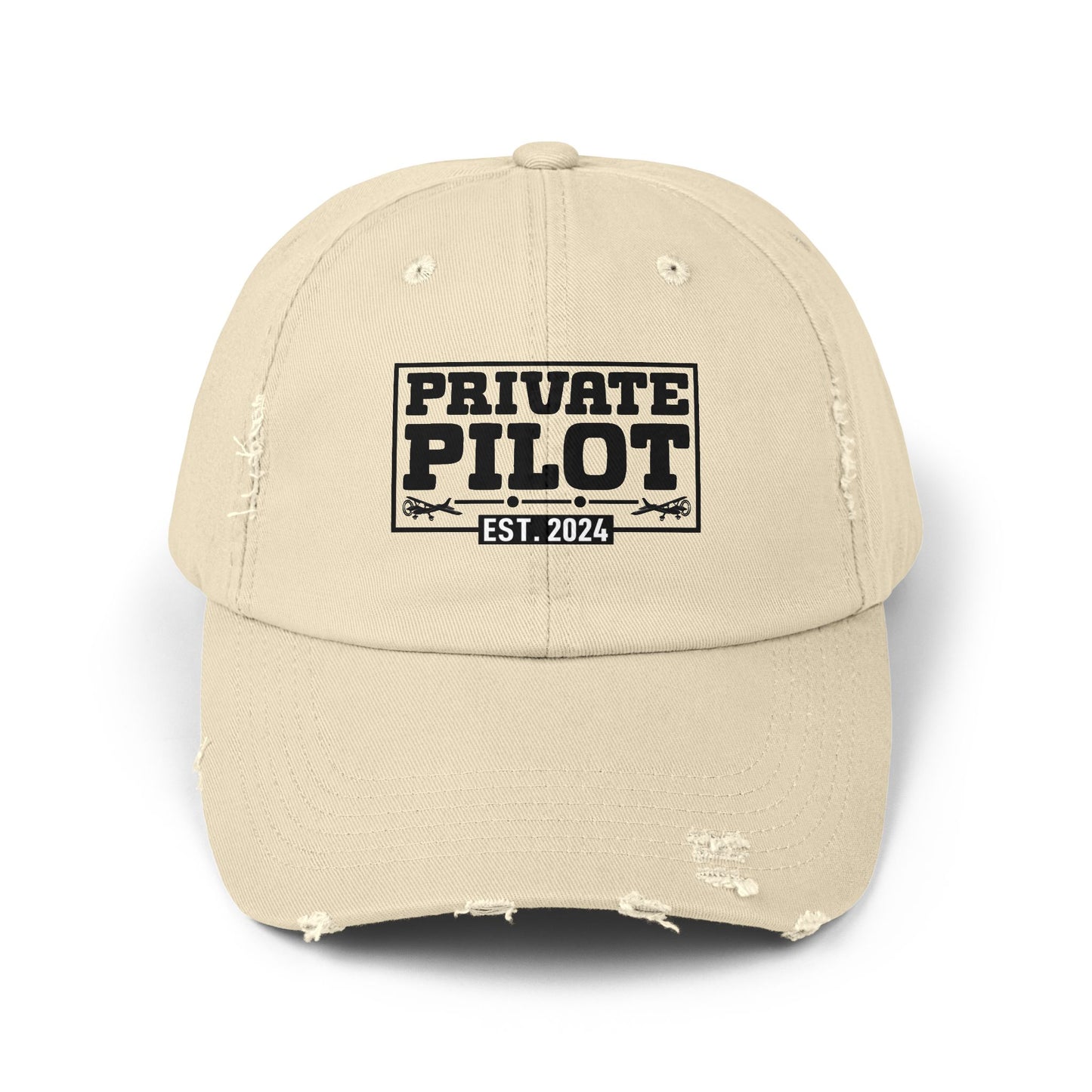 Private Pilot - EST 2024 - Unisex Distressed Cap