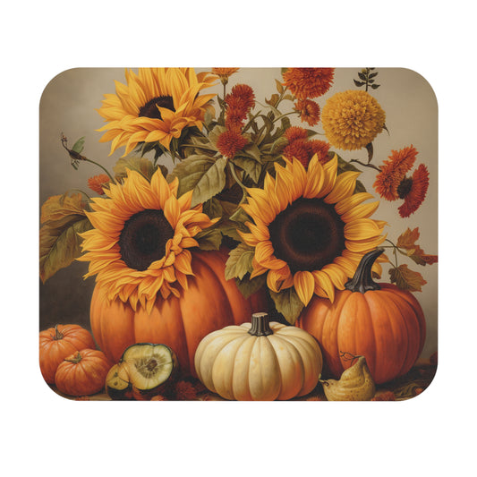 Fall - Pumpkins, Flowers - Mouse Pad (Rectangle)