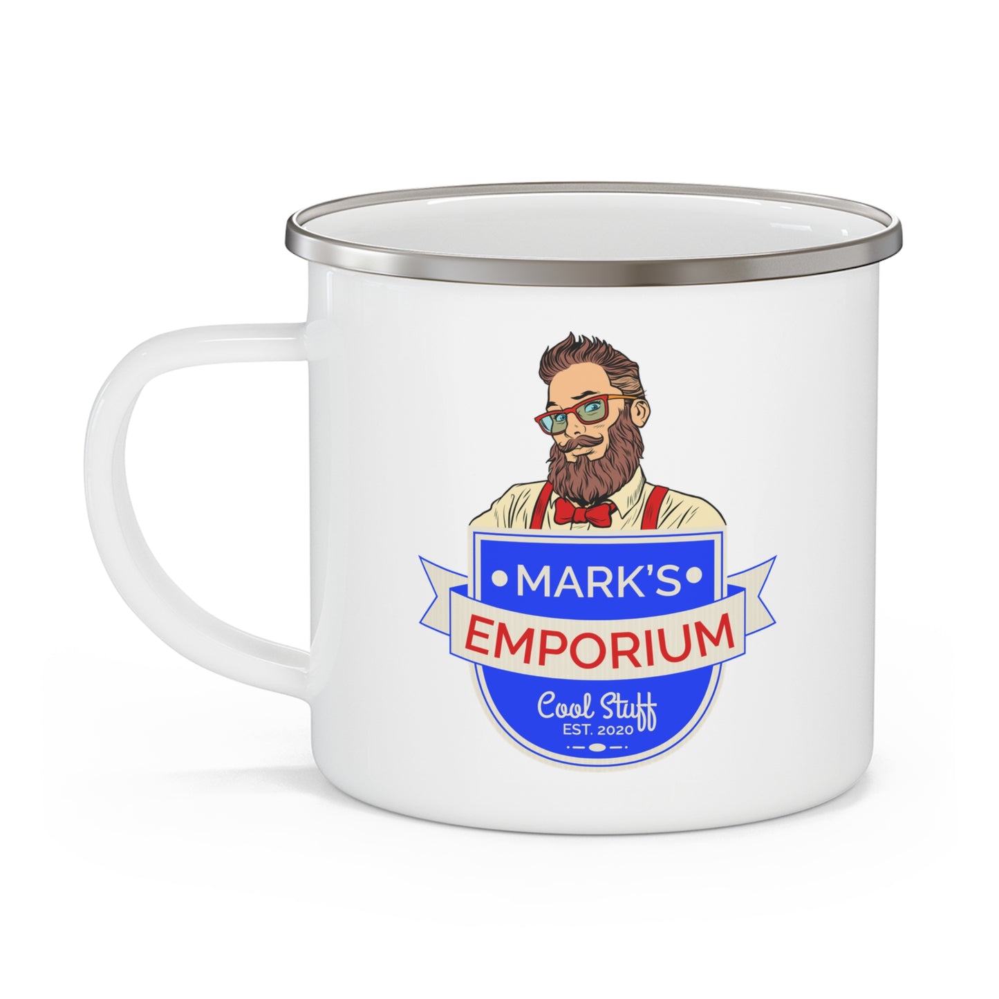 Printify - Mark's Emporium Logo - Enamel Camping Mug