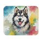 Dogs - Dog Face With Color Background - Mouse Pad (Rectangle)