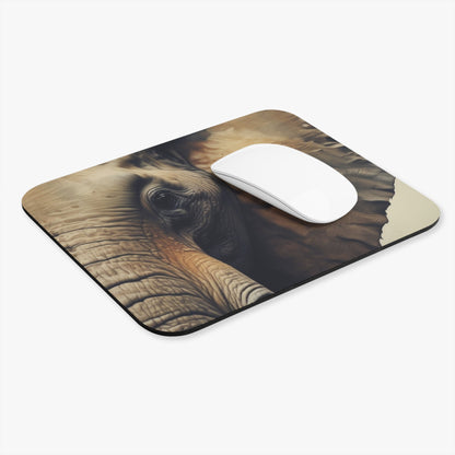 Elephants - Elephant Face - Side View - Mouse Pad (Rectangle)