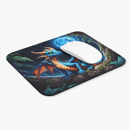 Blue Dragon At Night - Mouse Pad (Rectangle)