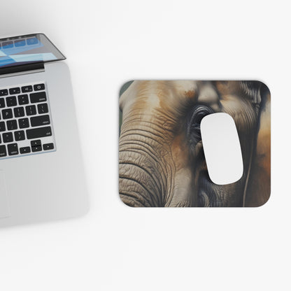 Elephants - Elephant Face - Side - Mouse Pad (Rectangle)