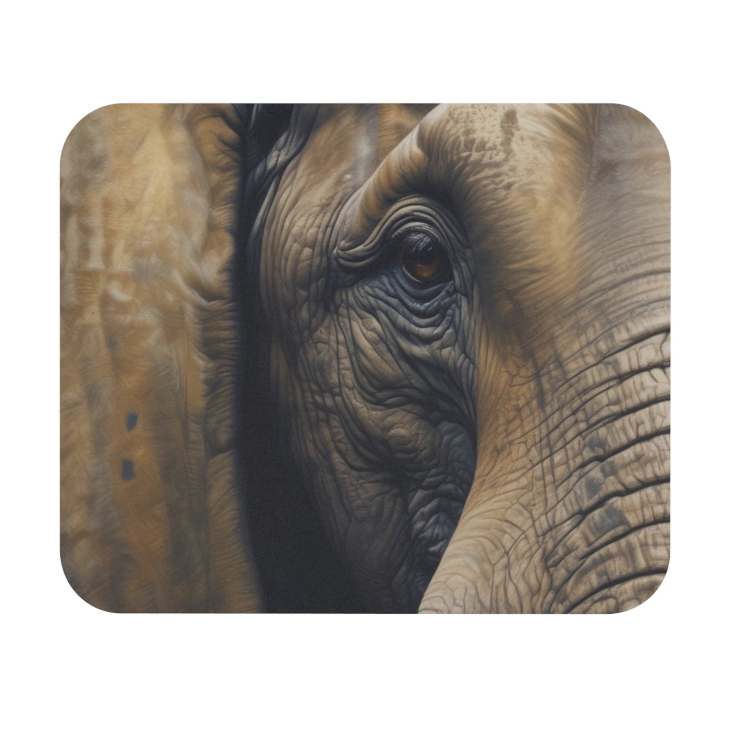 Elephants - Elephant Face - Side View With Eye - Mouse Pad (Rectangle)