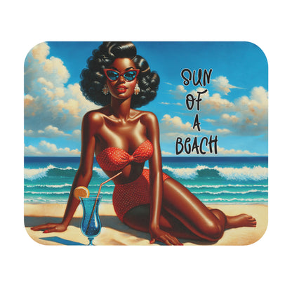 Retro Beach Fun - Sun Of A Beach - Mouse Pad (Rectangle)