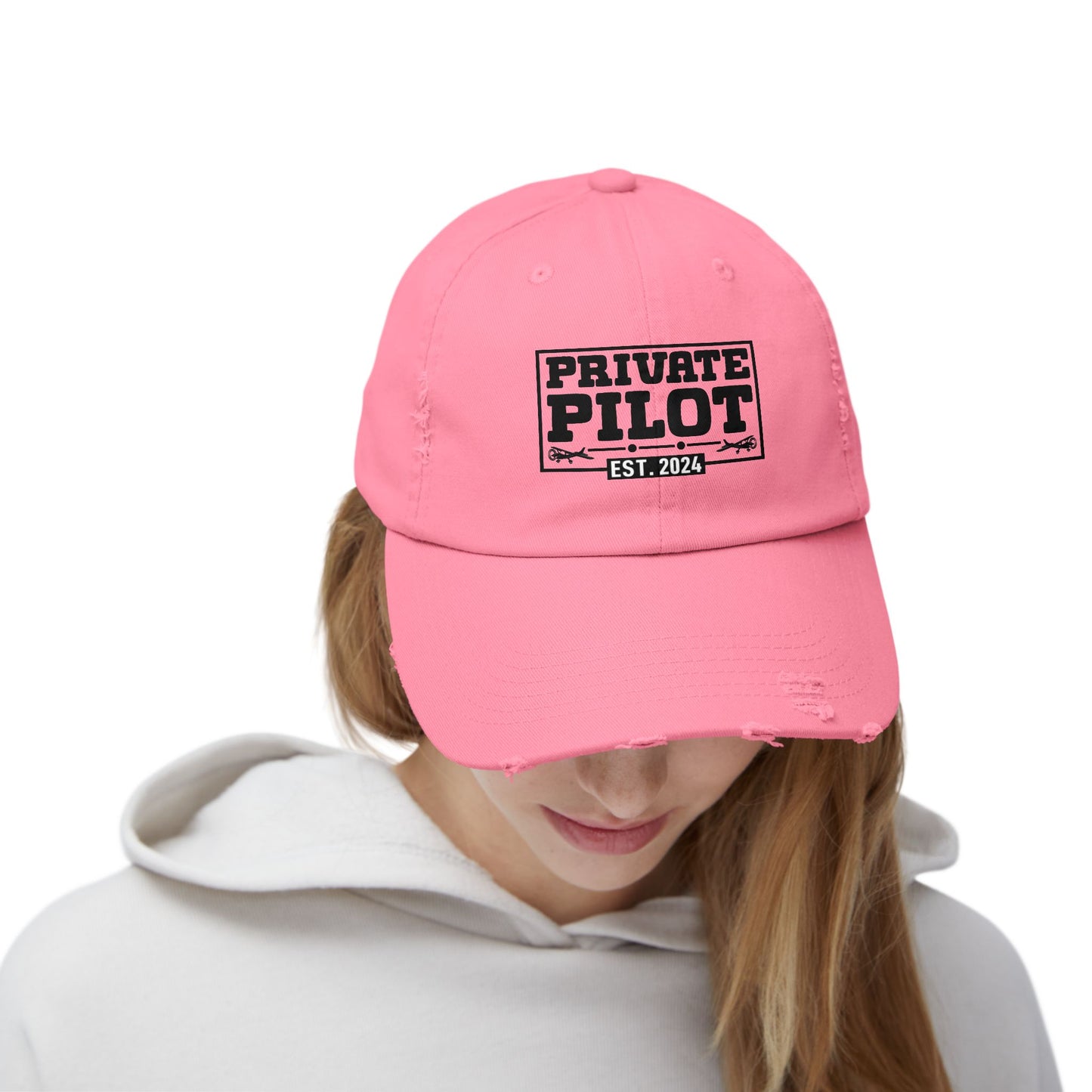 Private Pilot - EST 2024 - Unisex Distressed Cap