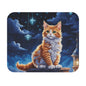 Cats - Sitting Cat With Night Sky - Mouse Pad (Rectangle)