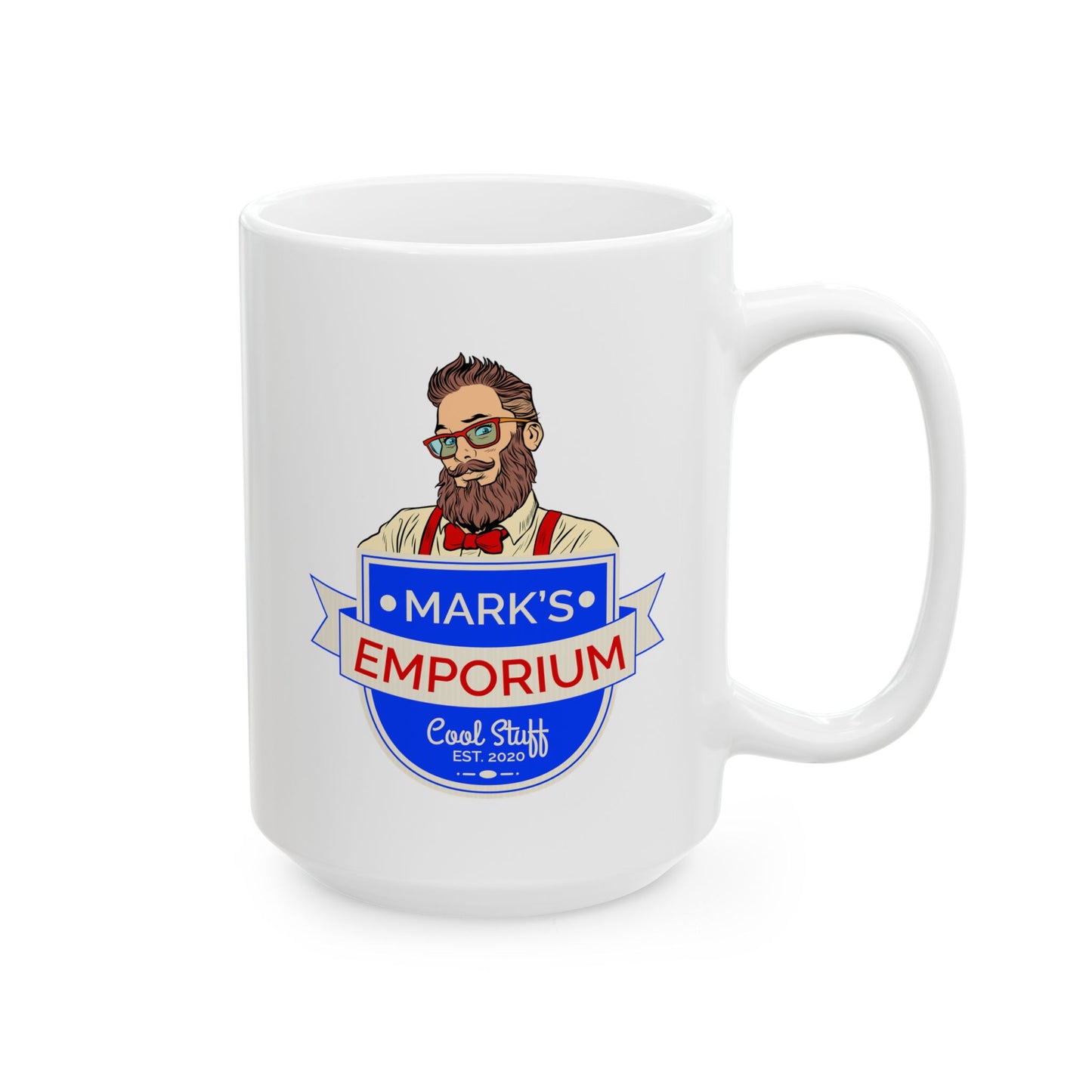 Printify - Mark's Emporium Logo - Ceramic Mug, (15oz)